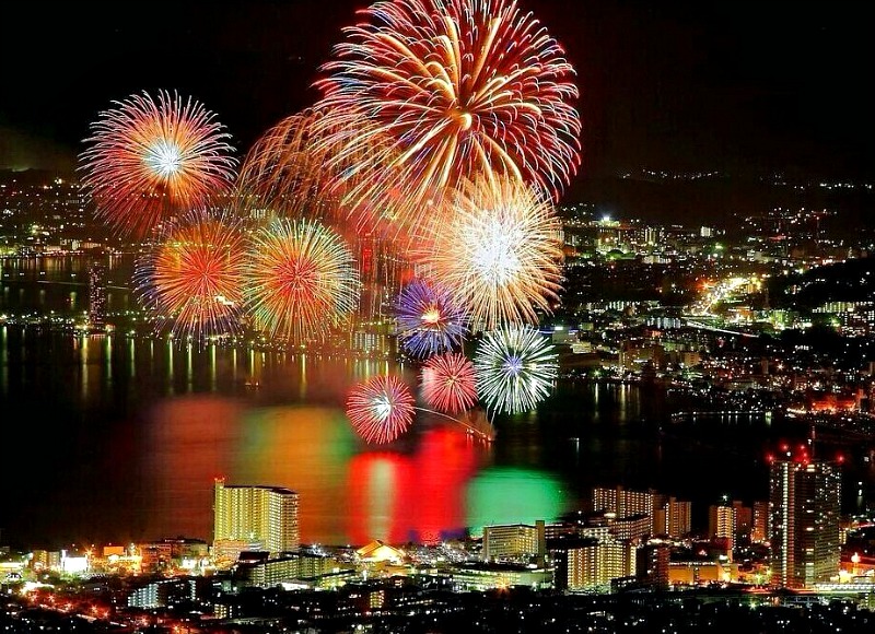 Festival fuochi d'artificio Osaka